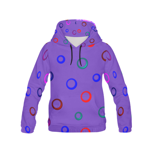 Circles deep All Over Print Hoodie for Women (USA Size) (Model H13)