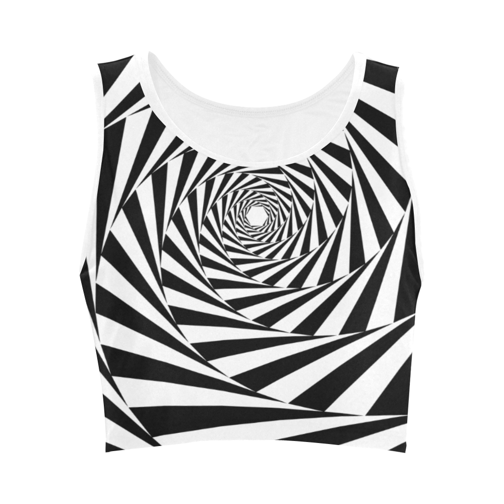 Spiral Women's Crop Top (Model T42)