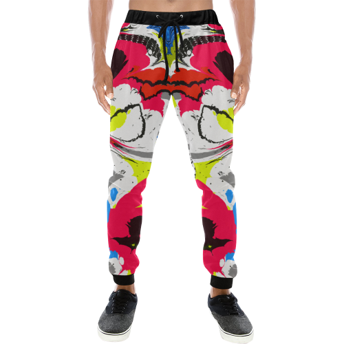 Colorful distorted shapes2 Men's All Over Print Sweatpants (Model L11)