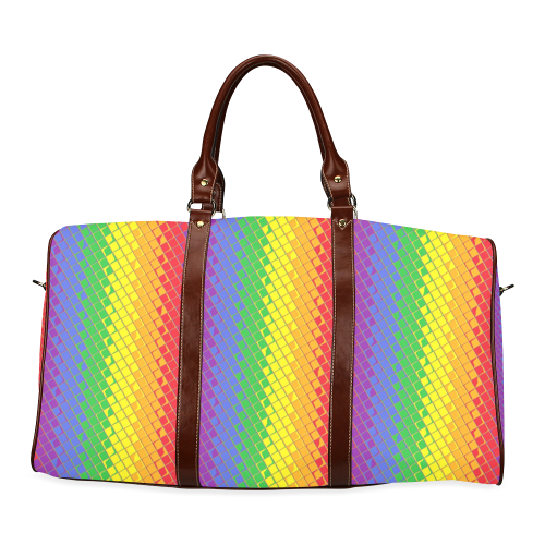 Rainbow Pattern by K.Merske Waterproof Travel Bag/Large (Model 1639)