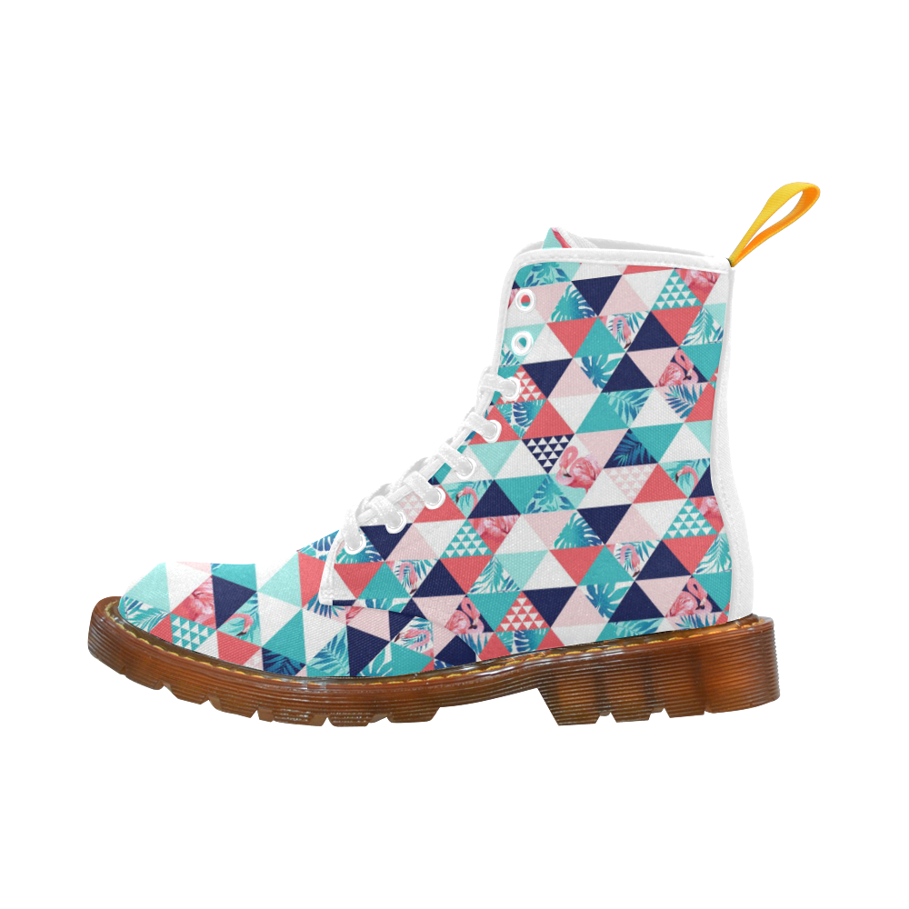 Flamingo Triangle Pattern Martin Boots For Women Model 1203H