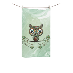 Cute little owl, diamonds Custom Towel 16"x28"