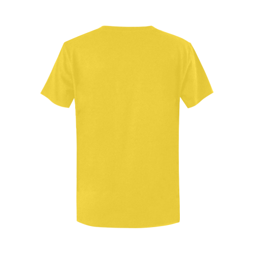GOD Big Face Tee Yellow Women's T-Shirt in USA Size (Two Sides Printing)