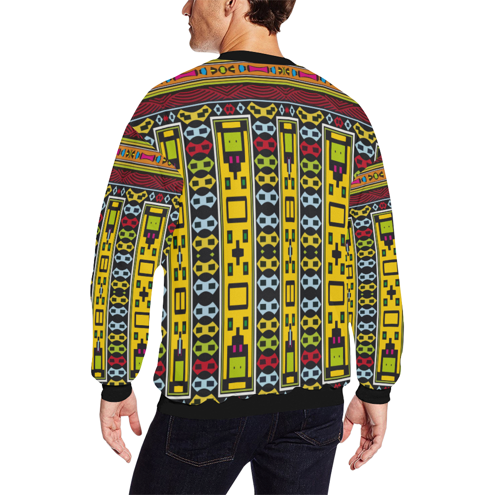 Shapes rows All Over Print Crewneck Sweatshirt for Men (Model H18)
