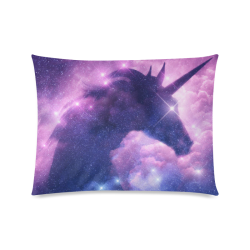 Galaxy Unicorn Pillow Cover Custom Picture Pillow Case 20"x26" (one side)