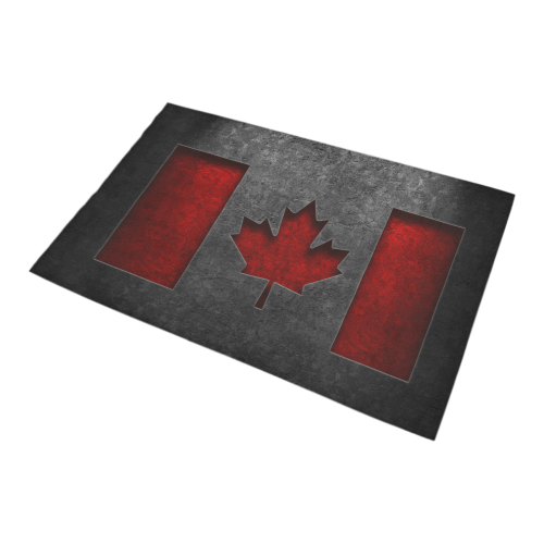 Canadian Flag Stone Texture Bath Rug 20''x 32''