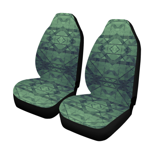 Sci-Fi Green Monster  Geometric design Car Seat Covers (Set of 2)