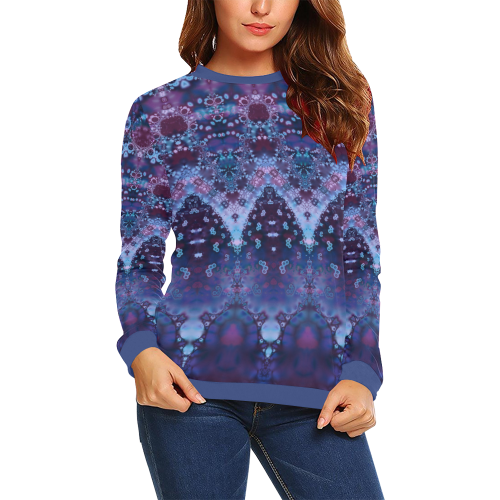 Regal Nighttime All Over Print Crewneck Sweatshirt for Women (Model H18)