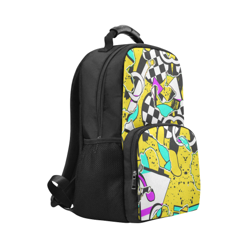 Shapes on a yellow background Unisex Laptop Backpack (Model 1663)