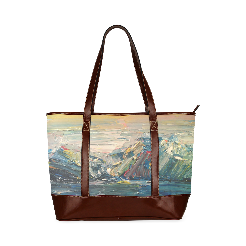 Mountains painting Tote Handbag (Model 1642)