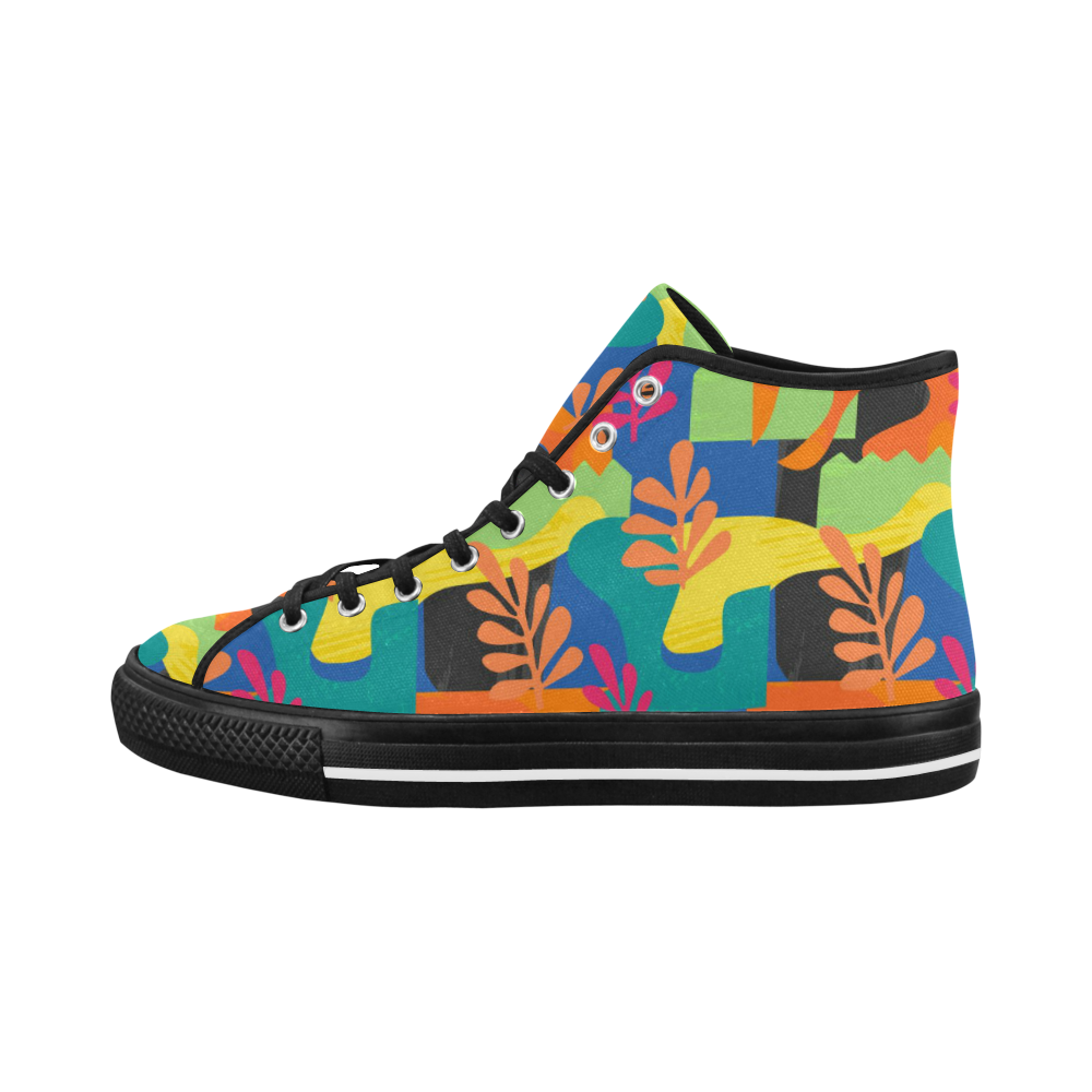 Abstract Nature Pattern Vancouver H Women's Canvas Shoes (1013-1)