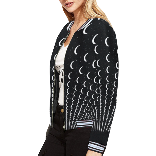 digital art pattern All Over Print Bomber Jacket for Women (Model H21)