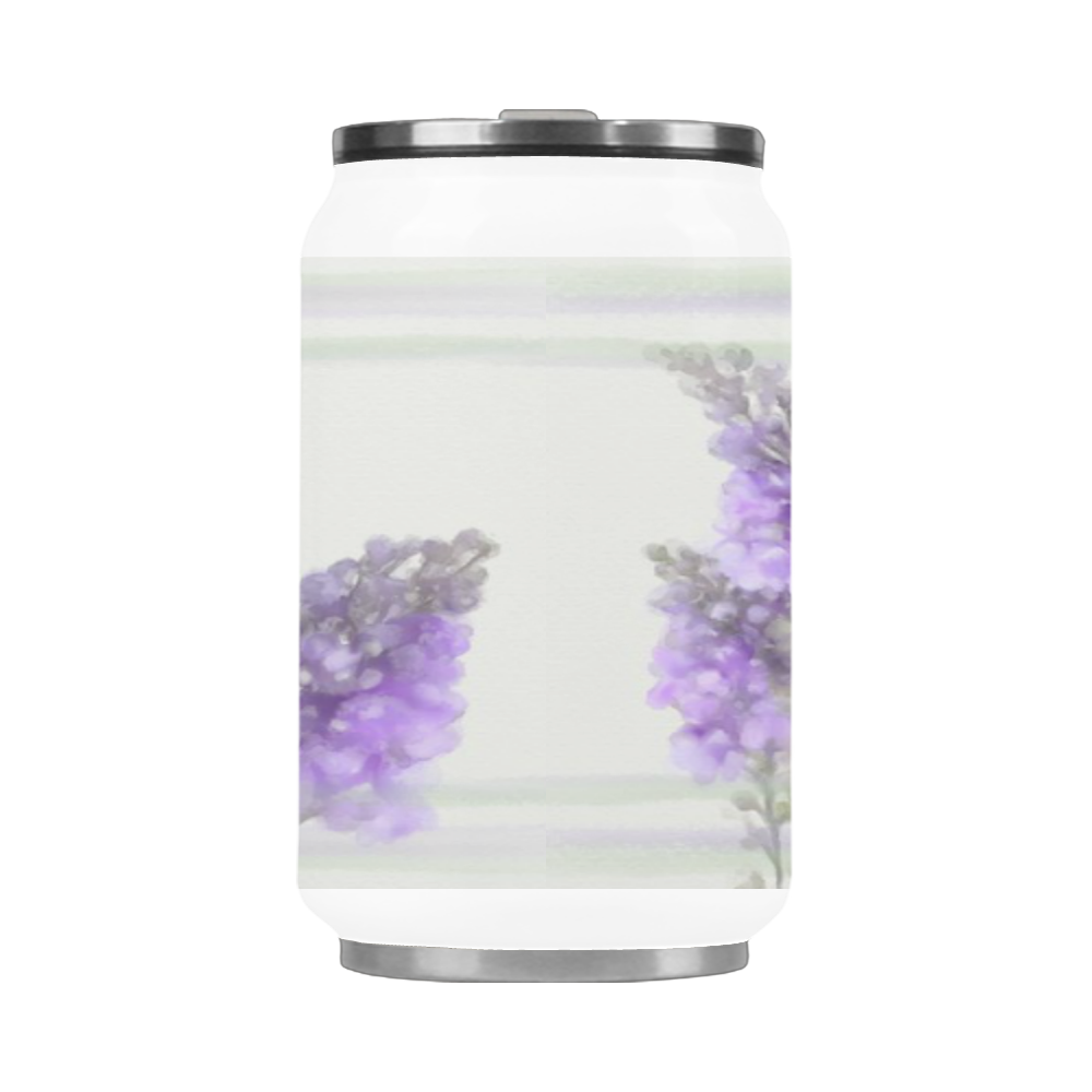 Bumblebee, purple, violet floral watercolor Stainless Steel Vacuum Mug (10.3OZ)