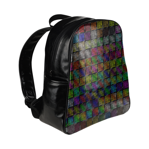 Ripped SpaceTime Stripes Collection Multi-Pockets Backpack (Model 1636)