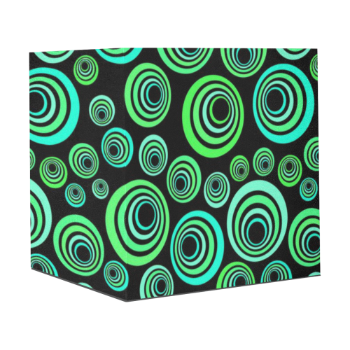 Crazy Fun Neon Blue & Green retro pattern Gift Wrapping Paper 58"x 23" (5 Rolls)