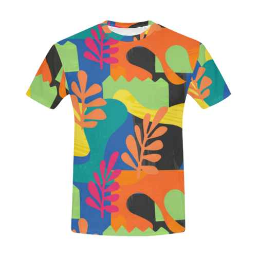 Abstract Nature Pattern All Over Print T-Shirt for Men (USA Size) (Model T40)