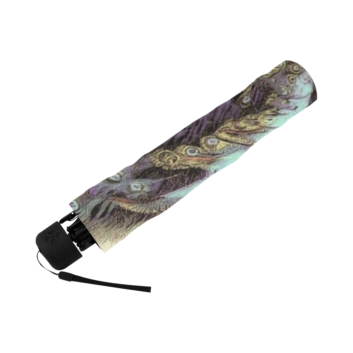 Peacock and crown Anti-UV Foldable Umbrella (U08)