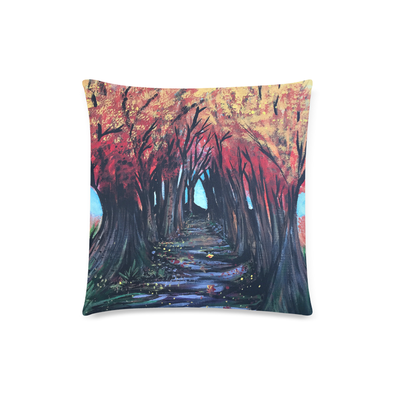 Autumn Day Custom Zippered Pillow Case 18"x18" (one side)