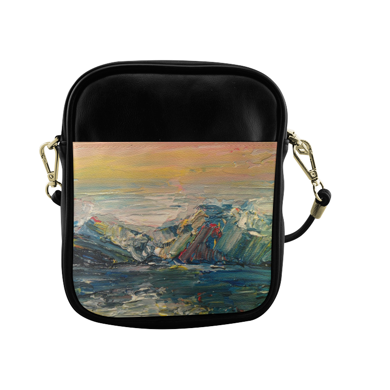 Mountains painting Sling Bag (Model 1627)