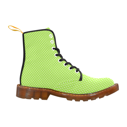Mint green polka dots Martin Boots For Women Model 1203H
