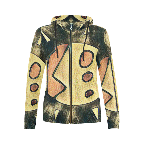 Cubed Sun a All Over Print Full Zip Hoodie for Women (Model H14)
