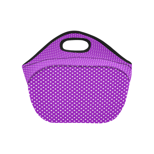 Lavander polka dots Neoprene Lunch Bag/Small (Model 1669)