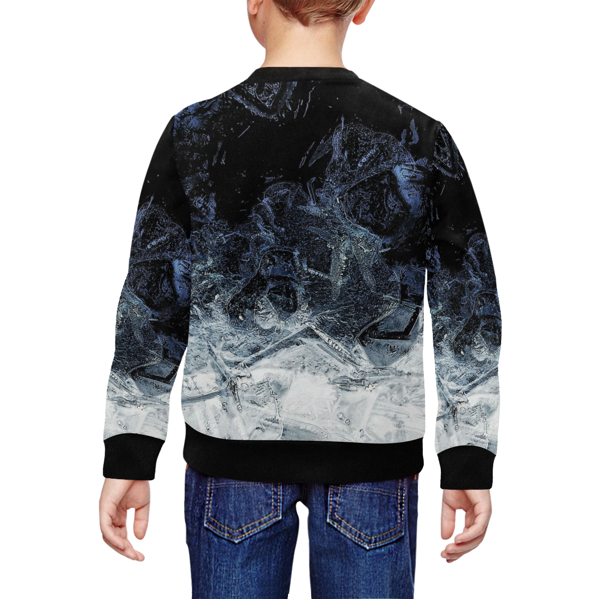 oil_a All Over Print Crewneck Sweatshirt for Kids (Model H29)