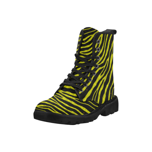 Ripped SpaceTime Stripes - Yellow Martin Boots for Men (Black) (Model 1203H)