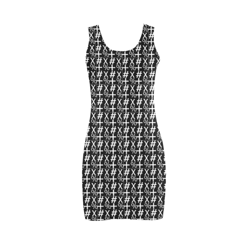 NUMBERS Collection Symbols Black/White Medea Vest Dress (Model D06)