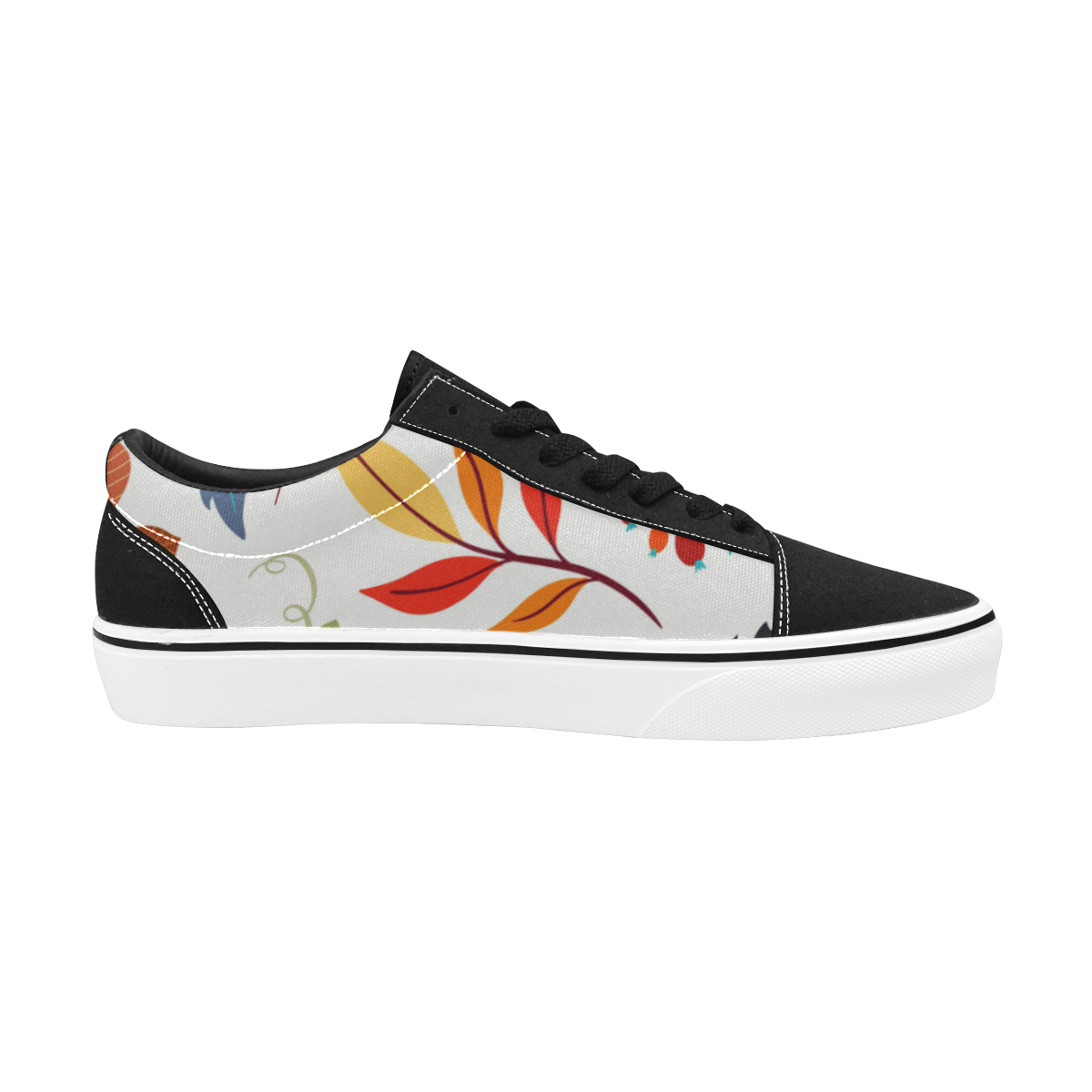 Autumn Mix Women's Low Top Skateboarding Shoes (Model E001-2)