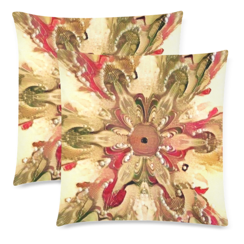 Pearl Custom Zippered Pillow Cases 18"x 18" (Twin Sides) (Set of 2)