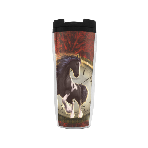 Wonderful horse on a clock Reusable Coffee Cup (11.8oz)