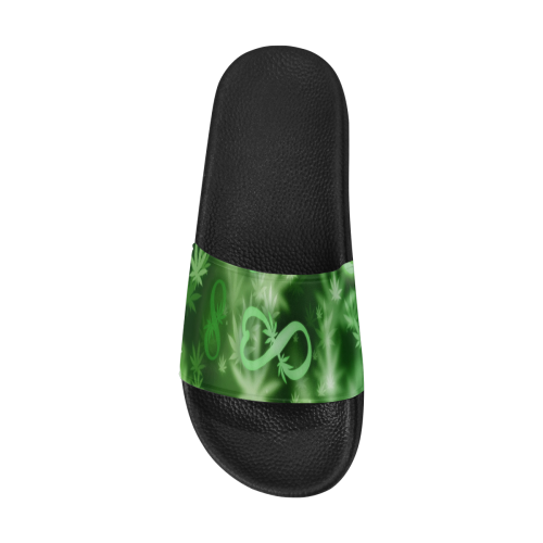INFINITY GREEN COSMOS Women's Slide Sandals (Model 057)