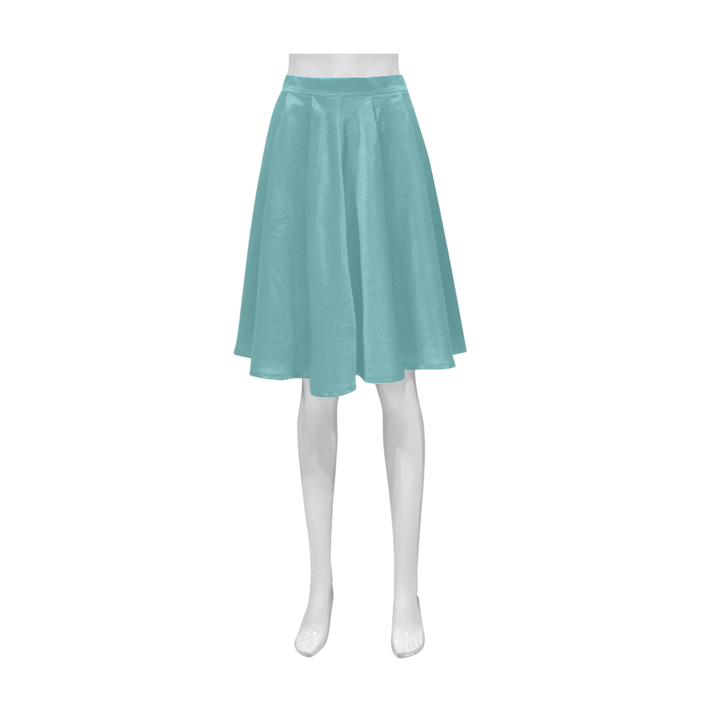color cadet blue Athena Women's Short Skirt (Model D15)
