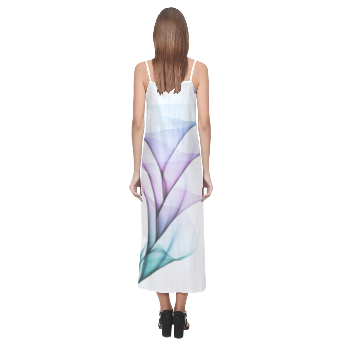 Paradox V-Neck Open Fork Long Dress(Model D18)