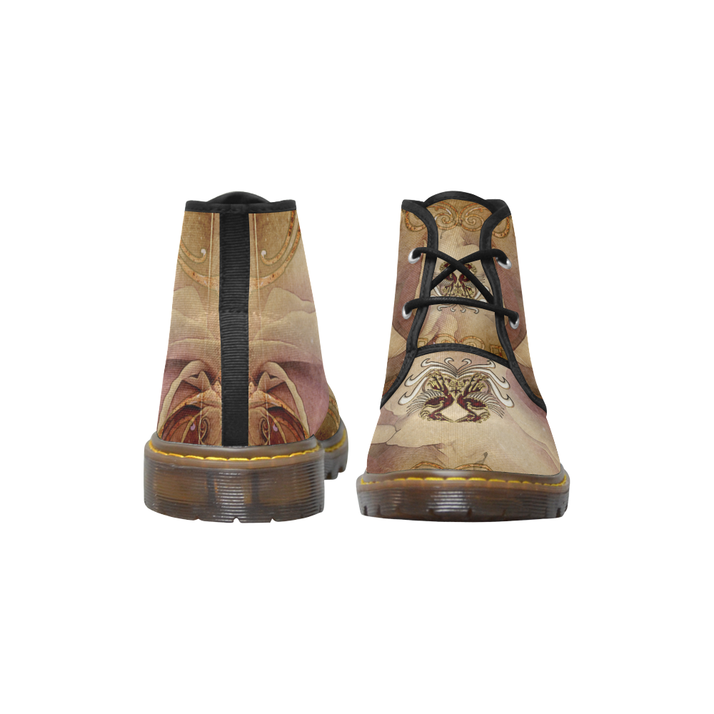 Fantasy birds Women's Canvas Chukka Boots/Large Size (Model 2402-1)