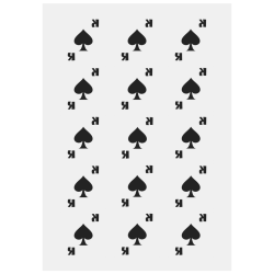 Playing Card King of Spades Personalized Temporary Tattoo (15 Pieces)