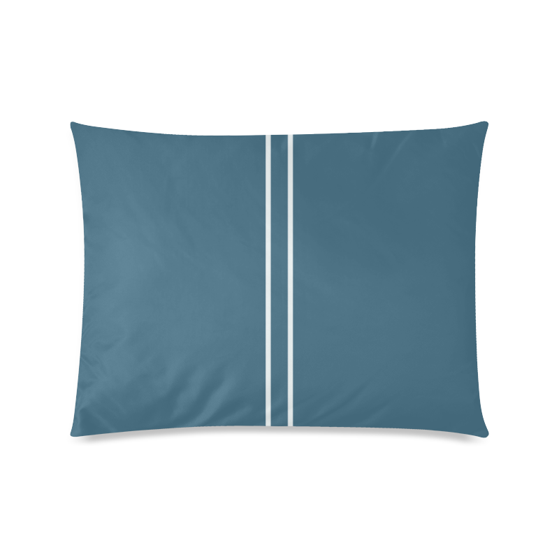 Chinese Porcelain Blue Stripe Custom Zippered Pillow Case 20"x26"(Twin Sides)