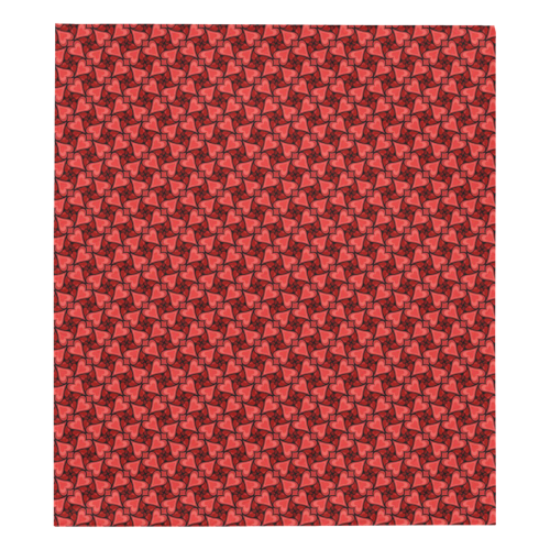 Love Red Hearts Pattern Quilt 70"x80"