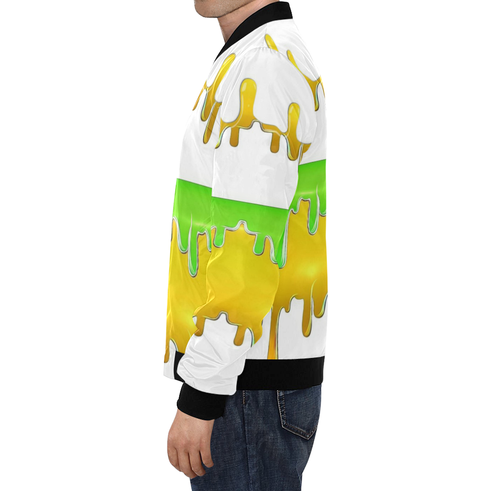 dripping paint in colors All Over Print Bomber Jacket for Men (Model H19)