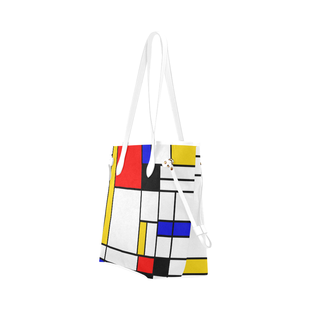 Bauhouse Composition Mondrian Style Clover Canvas Tote Bag (Model 1661)
