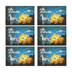 Happy Halloween Whippet Placemat 12’’ x 18’’ (Set of 6)