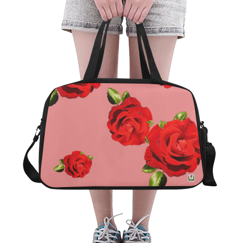 Fairlings Delight's Floral Luxury Collection- Red Rose Fitness Handbag 53086a8 Fitness Handbag (Model 1671)