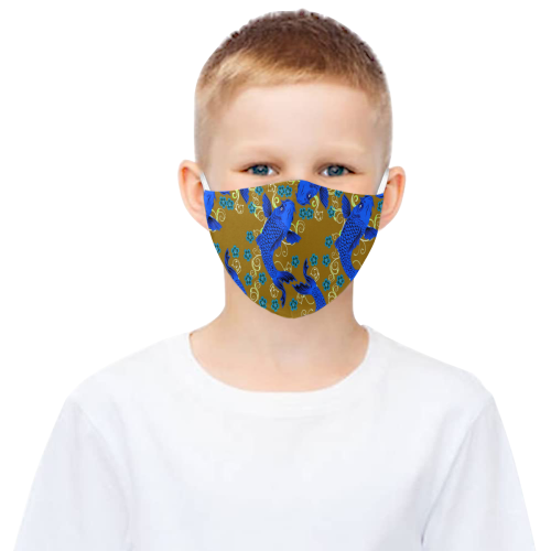 KOI FISH 3 3D Mouth Mask with Drawstring (Pack of 5) (Model M04)
