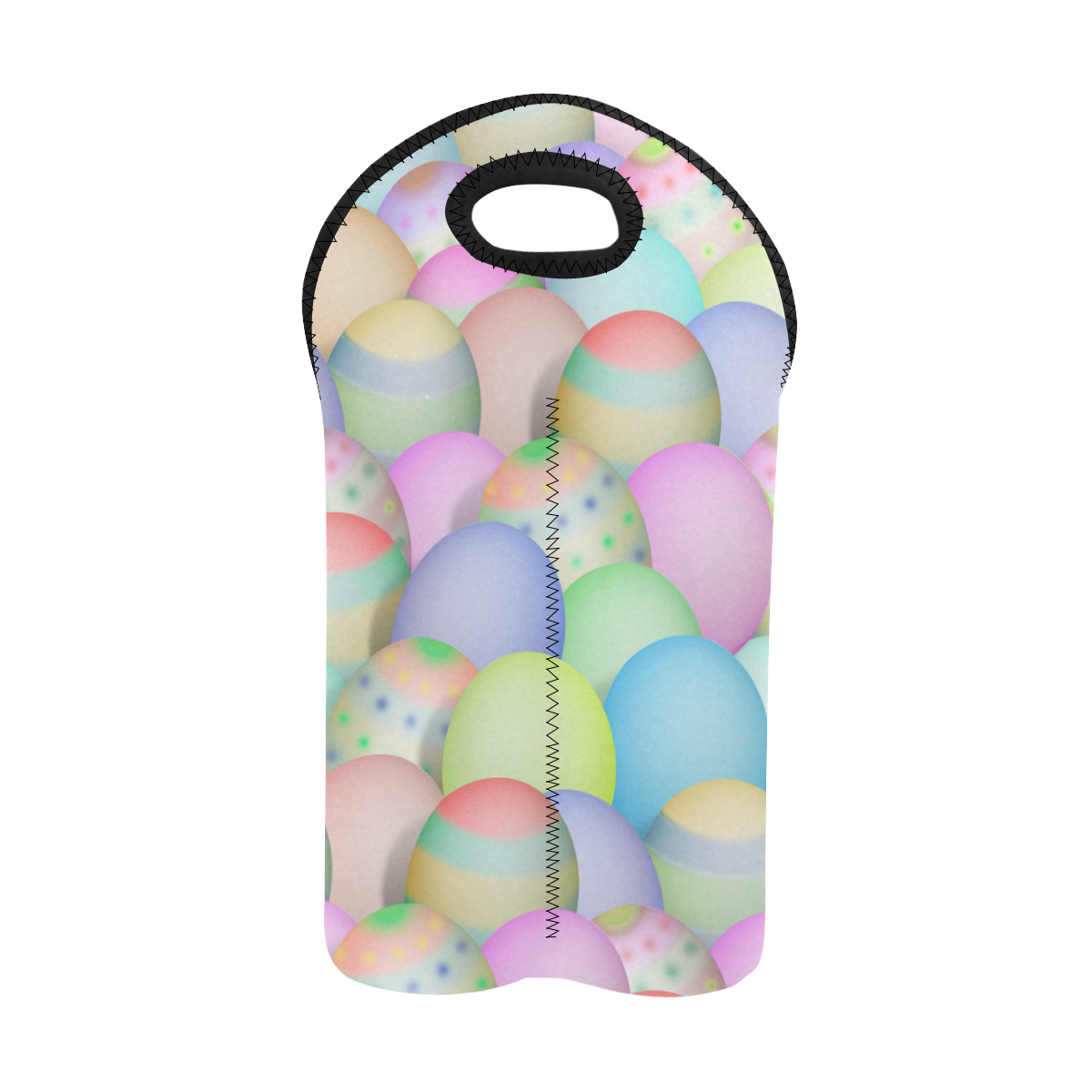 Pastel Colored Easter Eggs 2-Bottle Neoprene Wine Bag