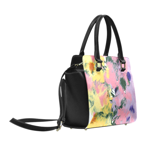 Flowers in Abstract 1 Classic Shoulder Handbag (Model 1653)