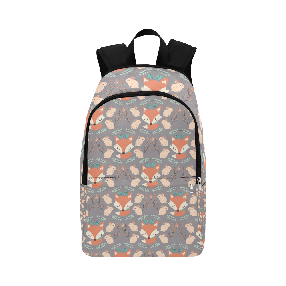 Foxes and bunnies Fabric Backpack for Adult (Model 1659)