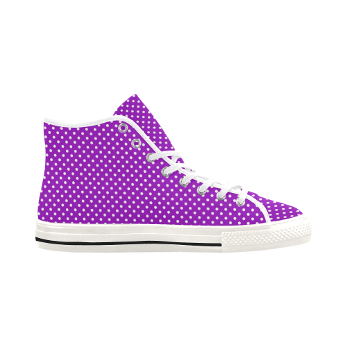 Lavander polka dots Vancouver H Women's Canvas Shoes (1013-1)