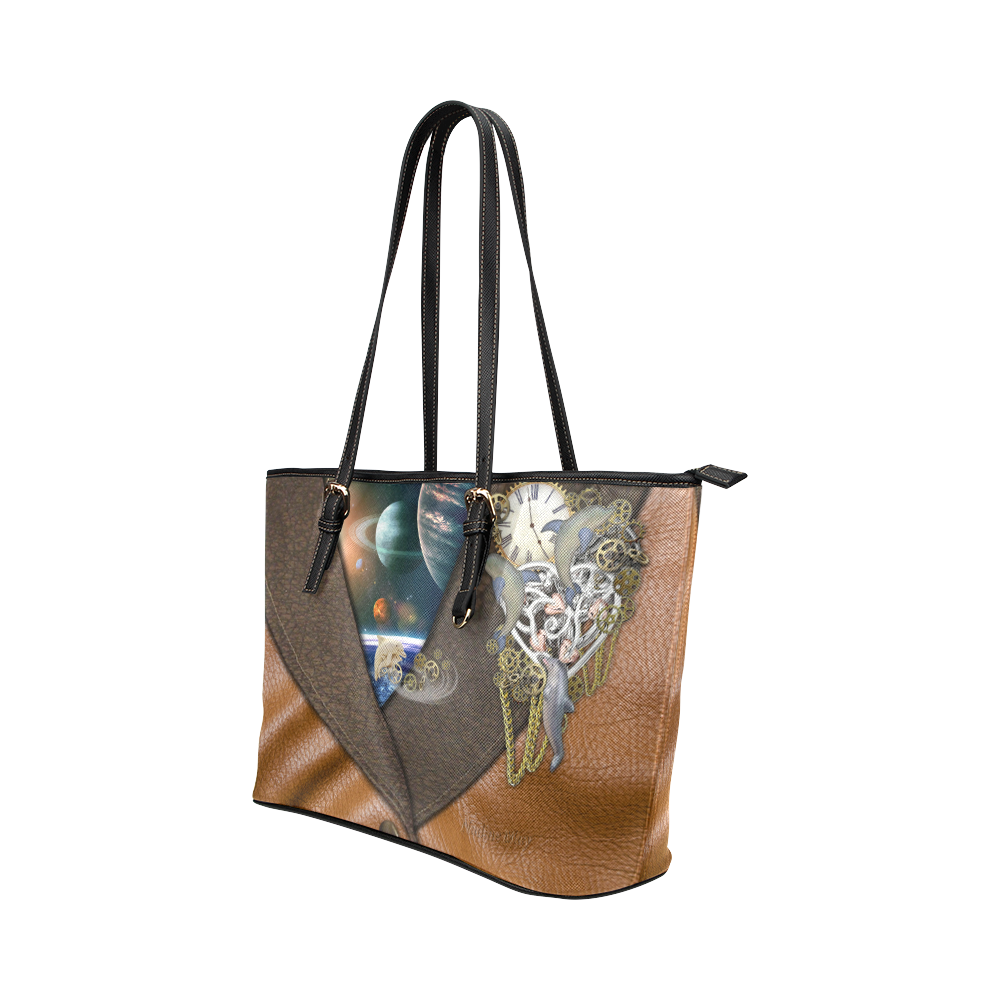 our dimension of Time Leather Tote Bag/Large (Model 1651)