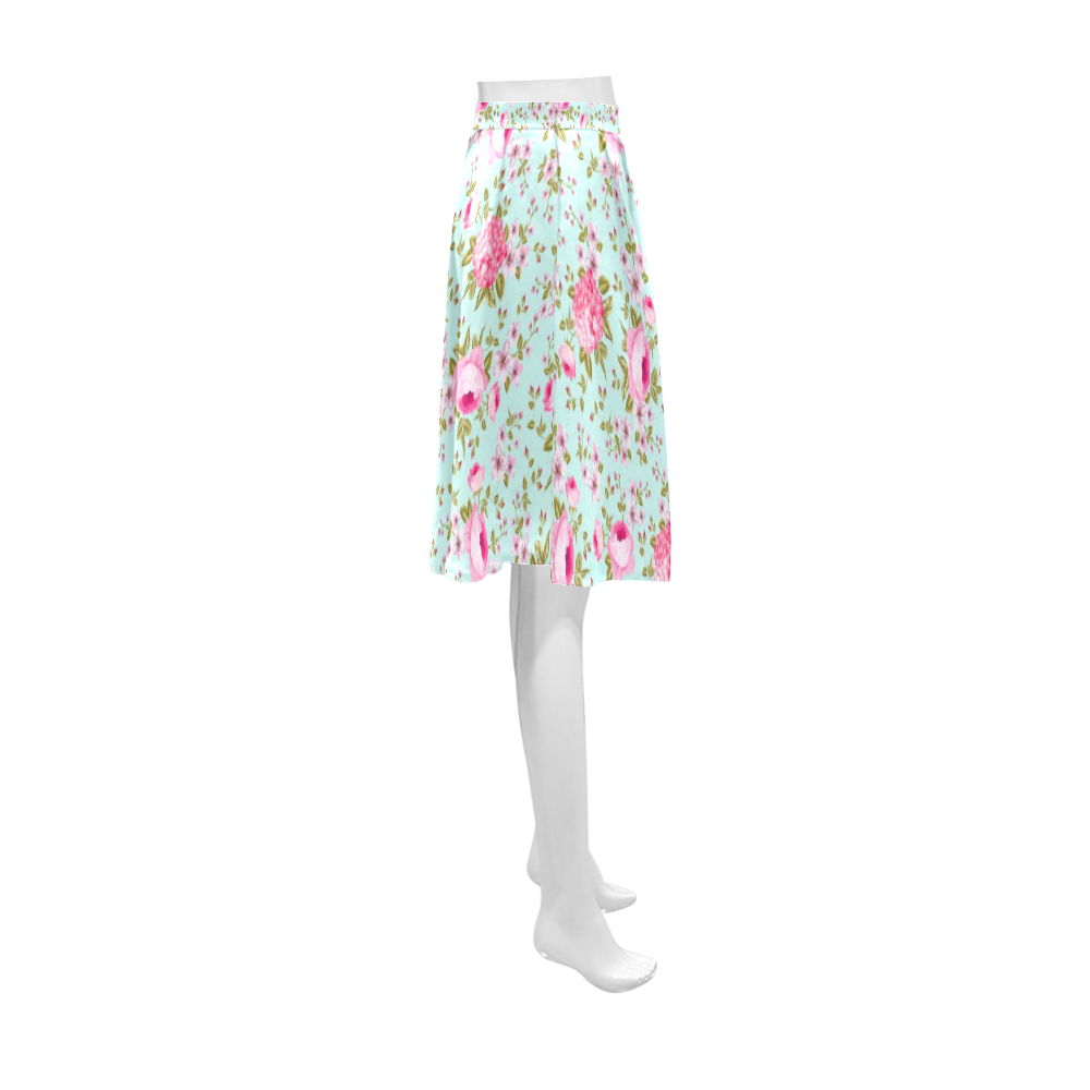 Peony Pattern Athena Women's Short Skirt (Model D15)